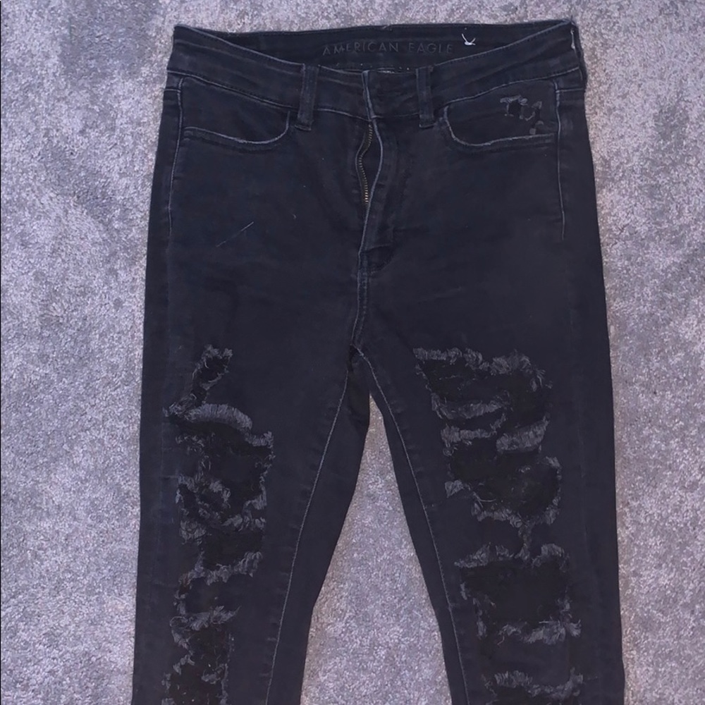 black american eagle jeans